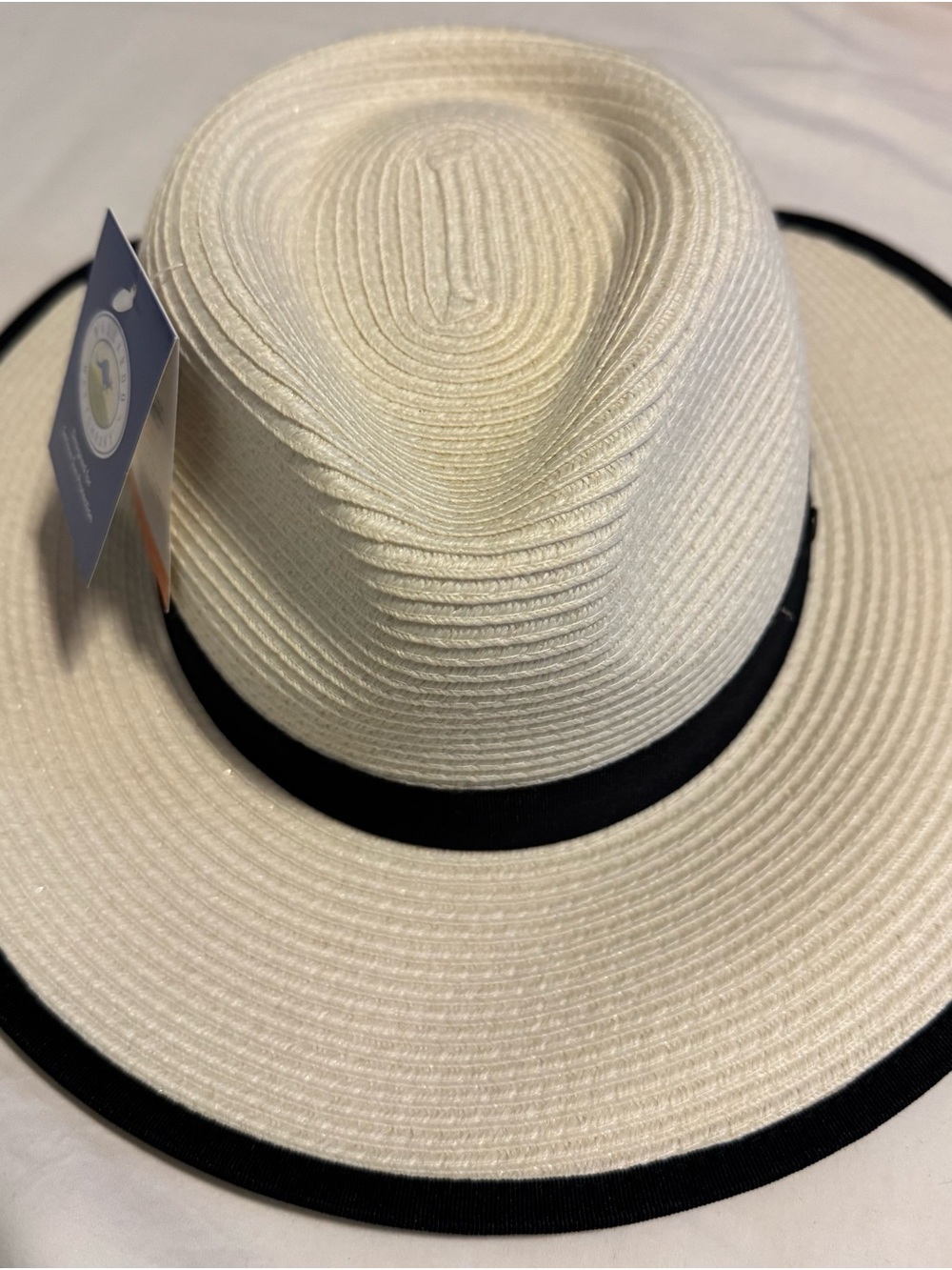 Wallaroo Gabi UPF 50+ Ponytail Sun Hat Ivory Black NWT - Picture 2 of 4